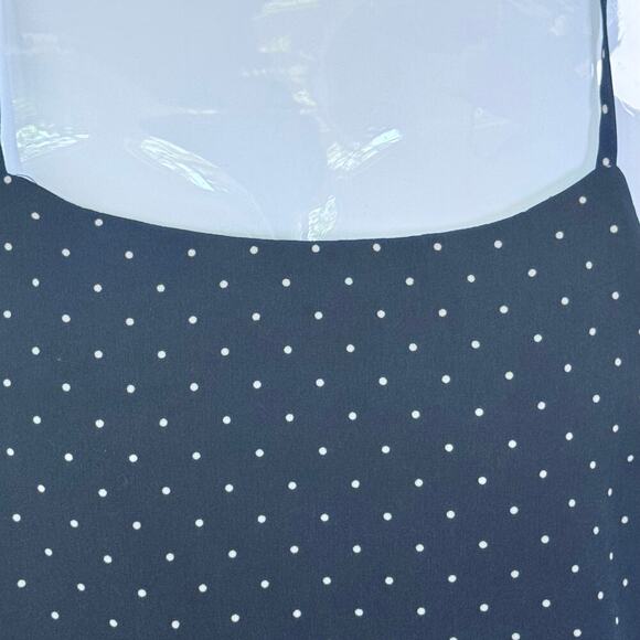 J.O.A. Just One Answer Navy Polkadot Convertible Dress Adjustable Side Ruched S - Picture 5 of 12